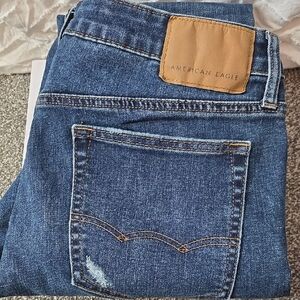 American Eagle Outfitters Denim Jeans with Brown Patch